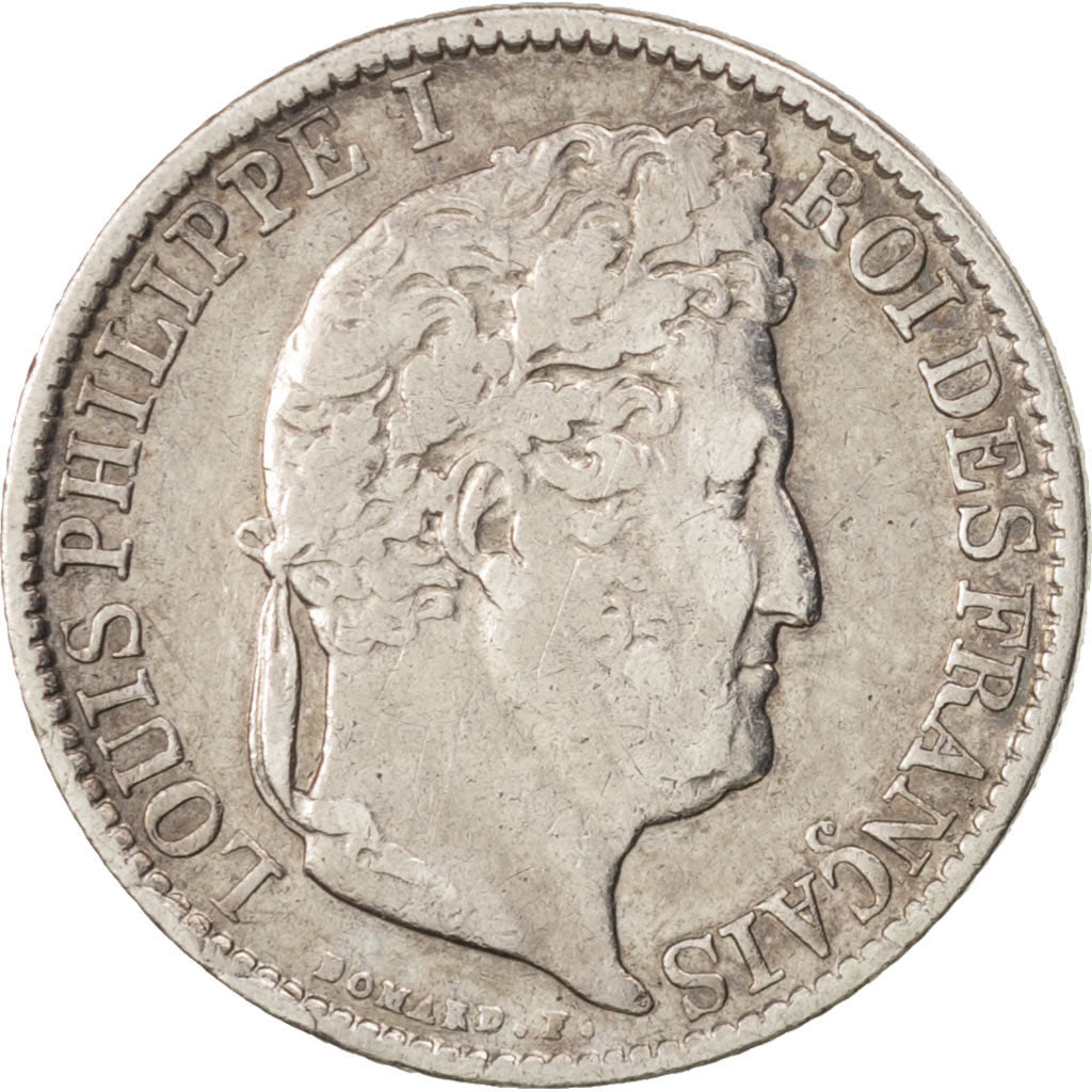 Coin, France, Louis-Philippe, 1/2 Franc, 1844, Lille, EF(40-45), Silver