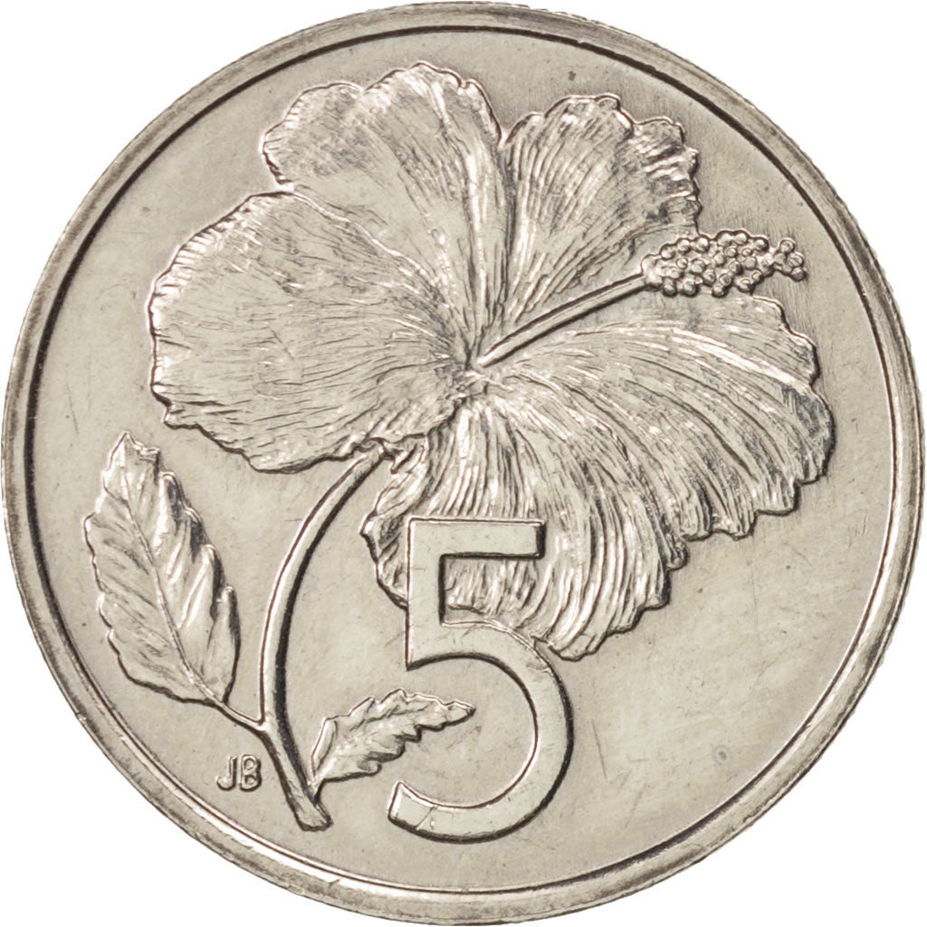 Isole Cook, Elizabeth II, 5 Cents, 1987, SPL-, Rame-nichel, KM:33