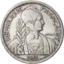 Coin, FRENCH INDO-CHINA, 20 Cents, 1945, Castelsarrasin, AU(50-53), Aluminum
