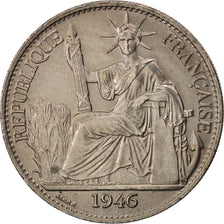 INDOCINA FRANCESE, 50 Cents, 1946, Paris, SPL-, Rame-nichel, KM:31