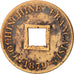 FRENCH COCHIN CHINA, 2 Sapeque, 1879, Paris, VF(30-35), Bronze, KM:2