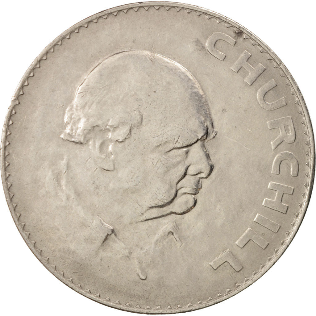 Coin, Great Britain, Elizabeth II, Crown, 1965, AU(50-53), Copper-nickel, KM:910