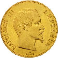 Francia, Napoleon III, 100 Francs, 1859, Strasbourg, EBC, Oro, KM 786.2