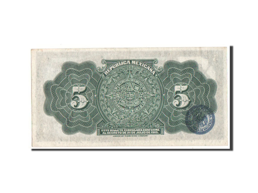 Mexico - Revolutionary, 5 Pesos, 1915, KM #S685a, UNC(64), H