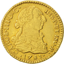 Colombia, Charles III, Escudo, 1781, Popayan, EF(40-45), Gold, KM:48.2