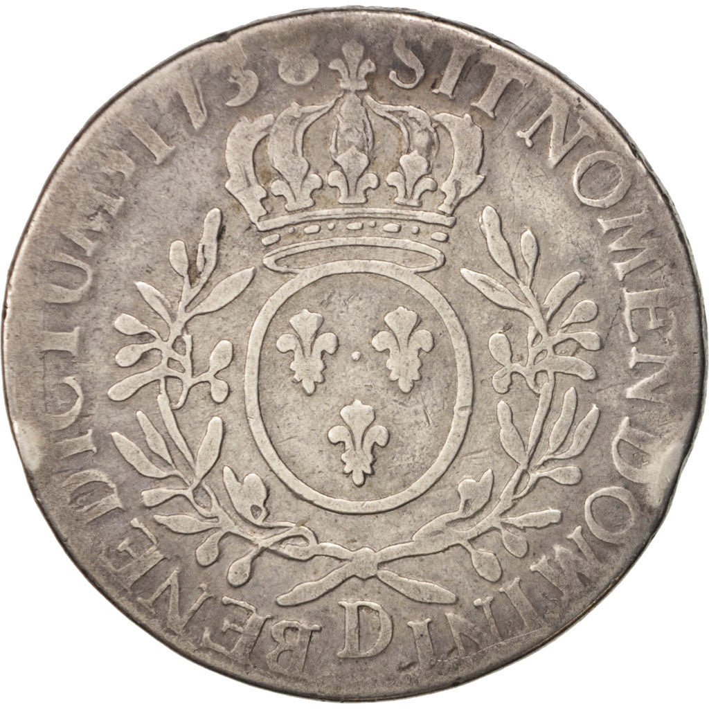 Moneta, Francja, Louis XV, Écu aux branches d'olivier, Ecu, 1738, Lyon