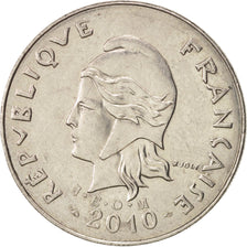 French Polynesia, 20 Francs, 2010, Paris, AU(50-53), Copper-nickel, KM:9a