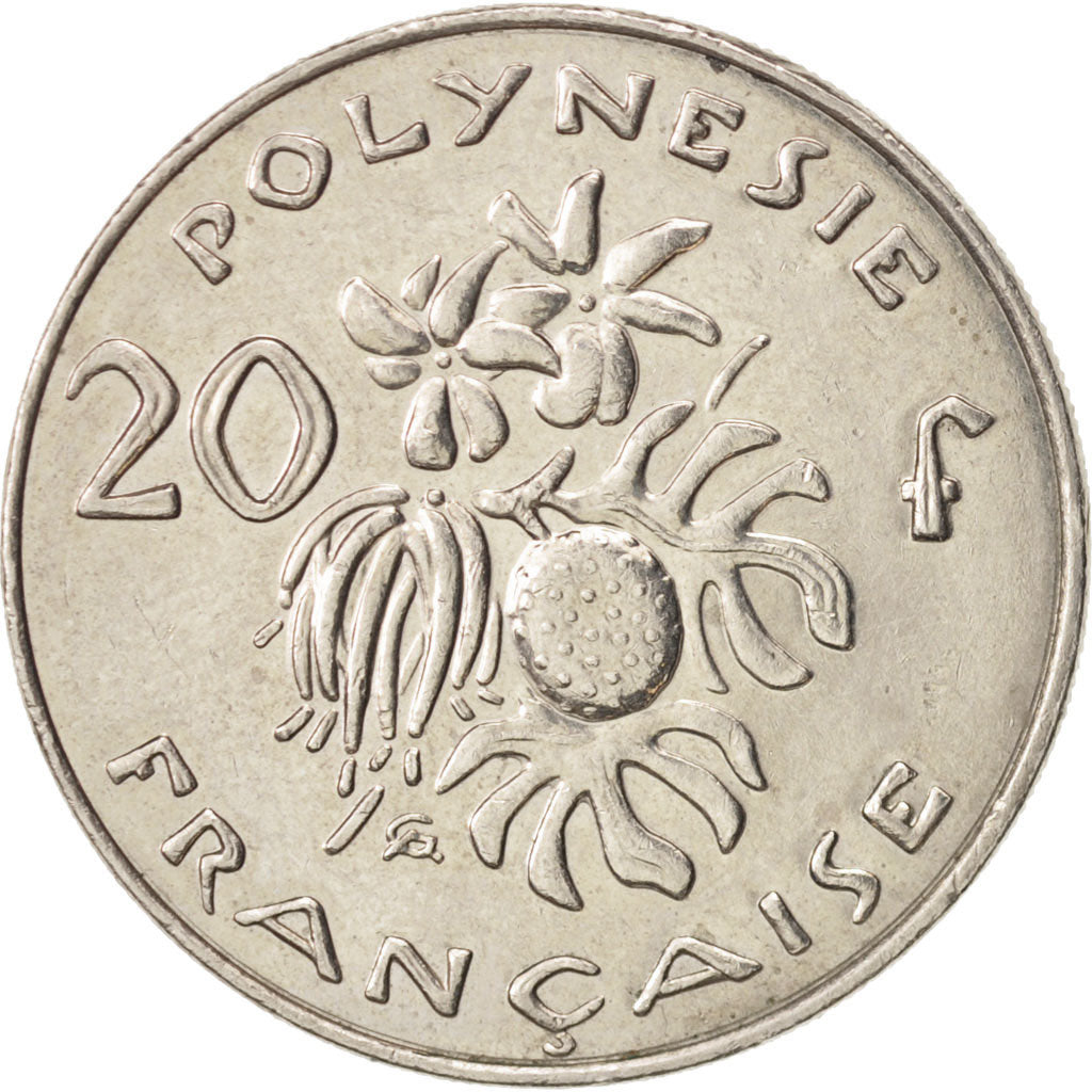 French Polynesia, 20 Francs, 2010, Paris, AU(50-53), Copper-nickel, KM:9a