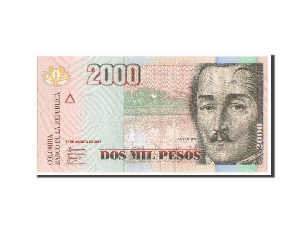 Billete, 2000 Pesos, 2007, Colombia, UNC