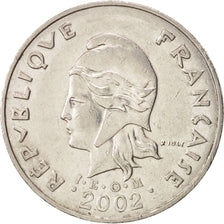 Coin, French Polynesia, 20 Francs, 2002, Paris, AU(50-53), Nickel, KM:9