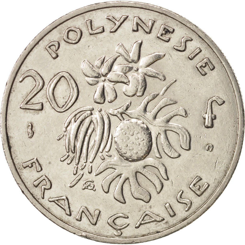 Coin, French Polynesia, 20 Francs, 2002, Paris, AU(50-53), Nickel, KM:9