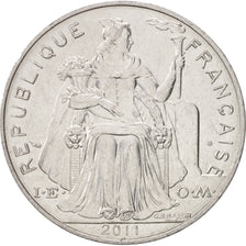 French Polynesia, 5 Francs, 2011, Paris, AU(55-58), Aluminum, KM:12