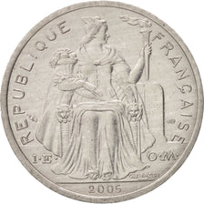 Polinesia francesa, 2 Francs, 2005, Paris, MBC+, Aluminio, KM:10