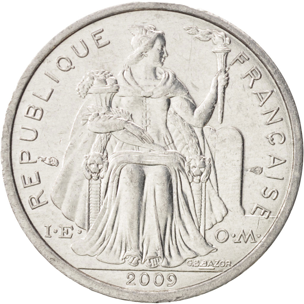 Coin, French Polynesia, Franc, 2009, Paris, AU(55-58), Aluminum, KM:11