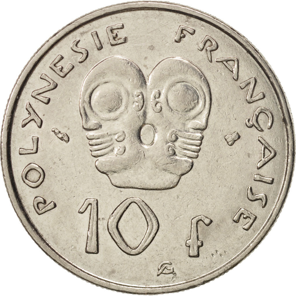 French Polynesia, 10 Francs, 1997, Paris, AU(50-53), Nickel, KM:8