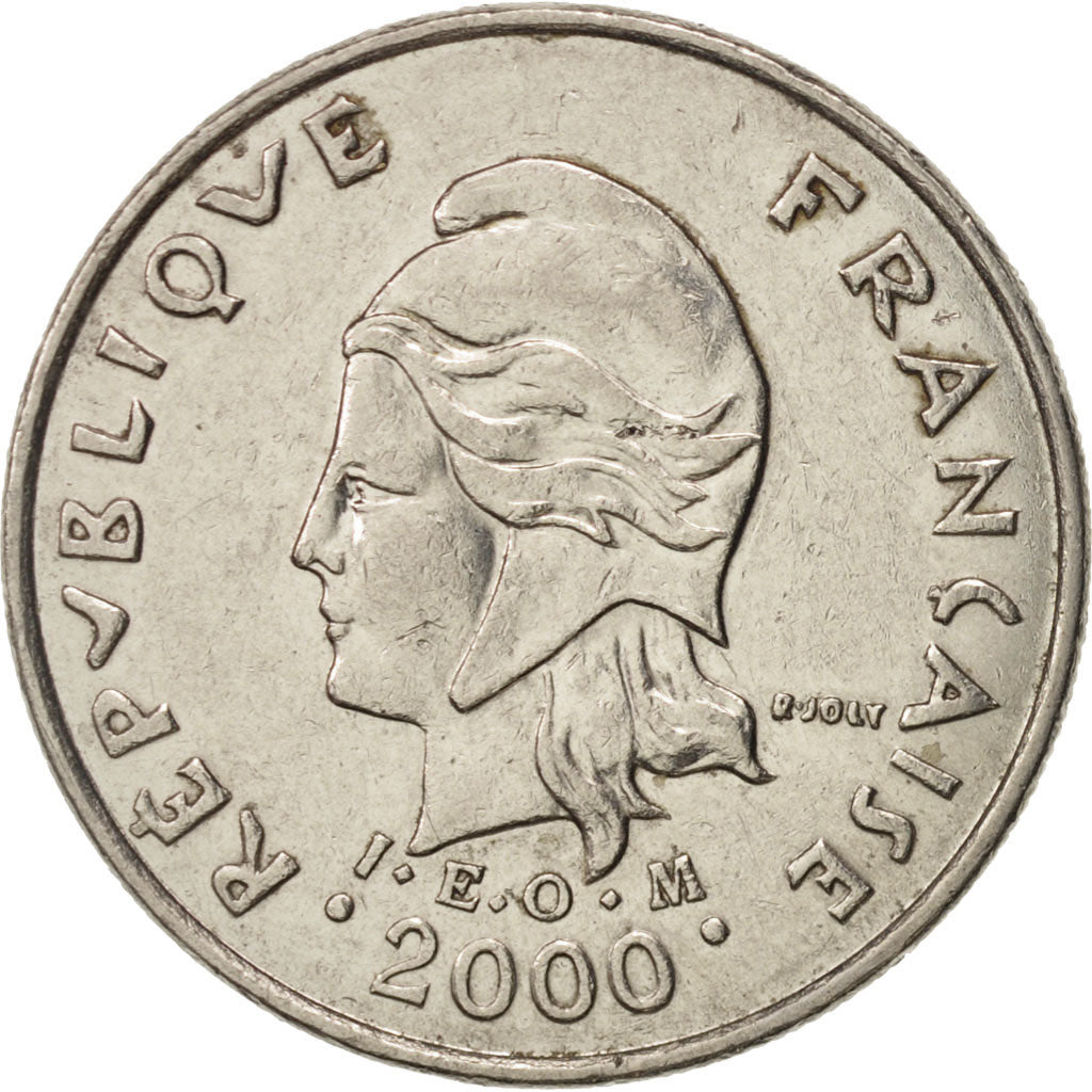 Coin, French Polynesia, 10 Francs, 2000, Paris, AU(50-53), Nickel, KM:8
