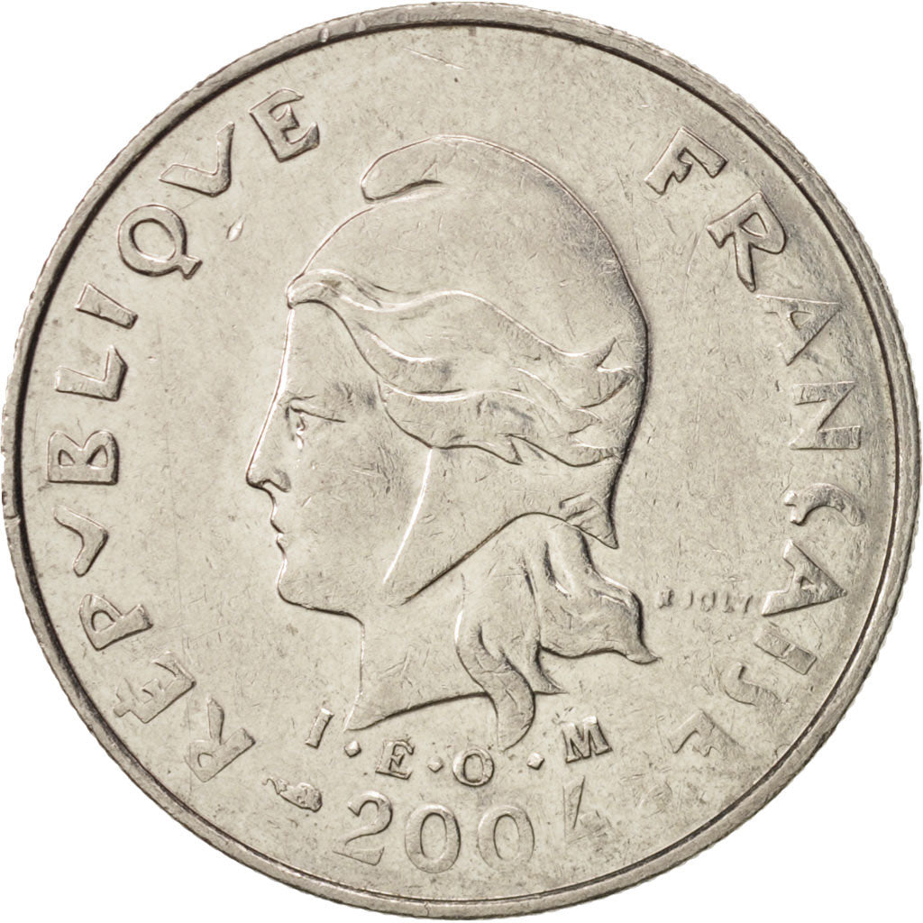 Coin, French Polynesia, 10 Francs, 2004, Paris, AU(50-53), Nickel, KM:8