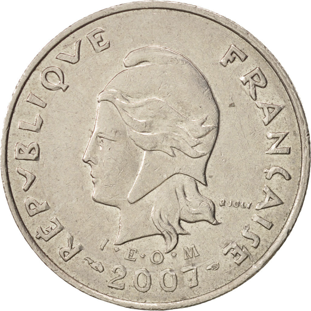 French Polynesia, 10 Francs, 2007, Paris, AU(50-53), Copper-nickel, KM:8a