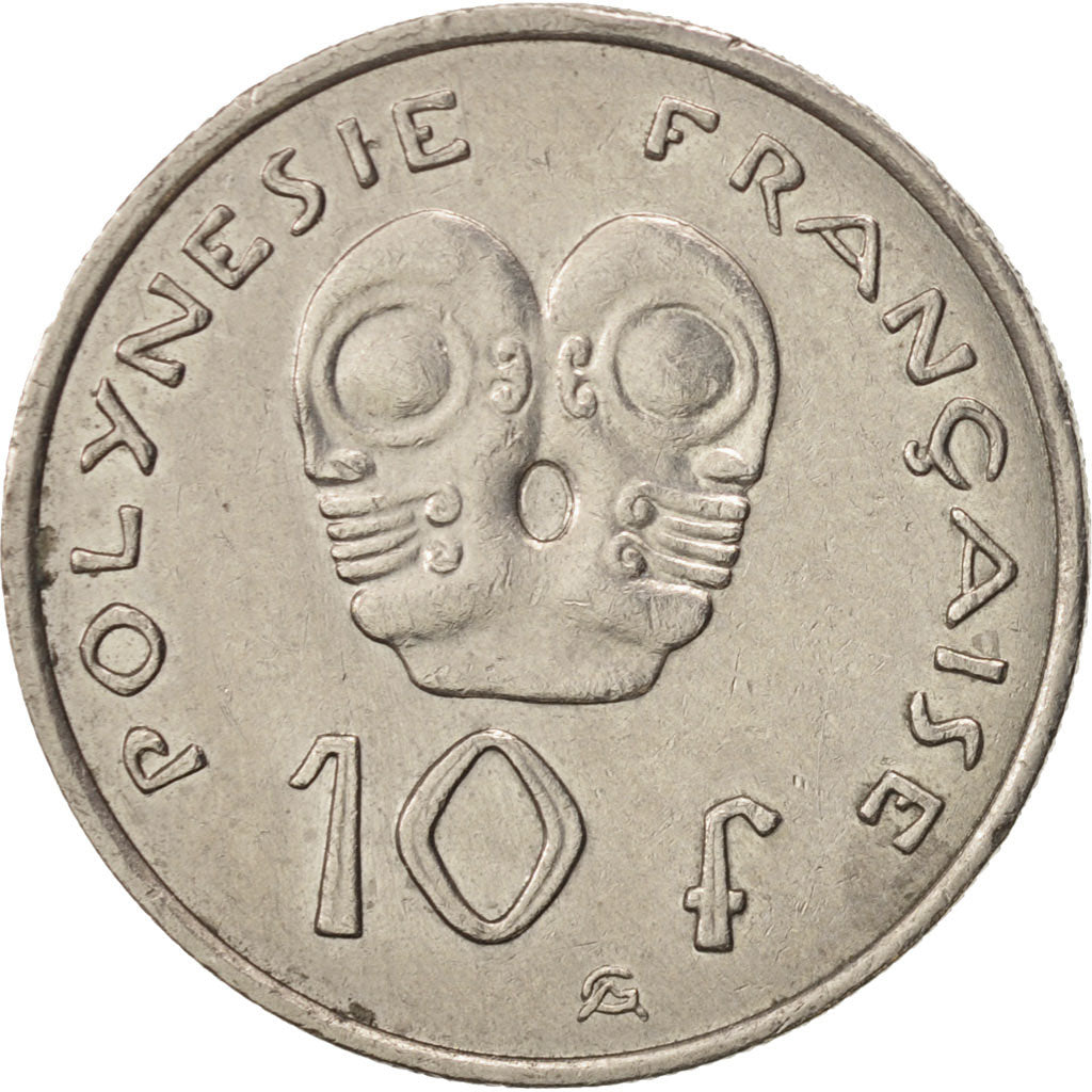 French Polynesia, 10 Francs, 2007, Paris, AU(50-53), Copper-nickel, KM:8a