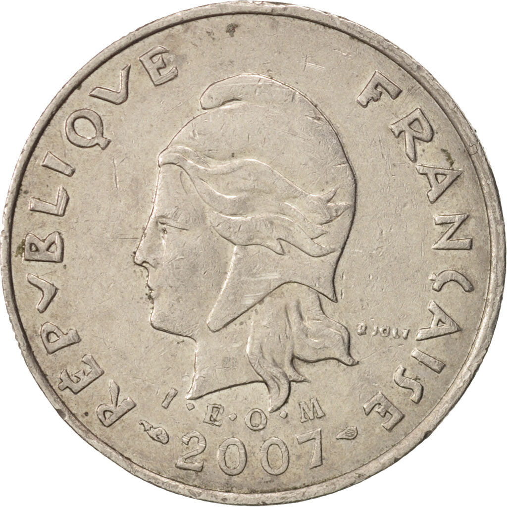 French Polynesia, 10 Francs, 2007, Paris, AU(50-53), Copper-nickel, KM:8a