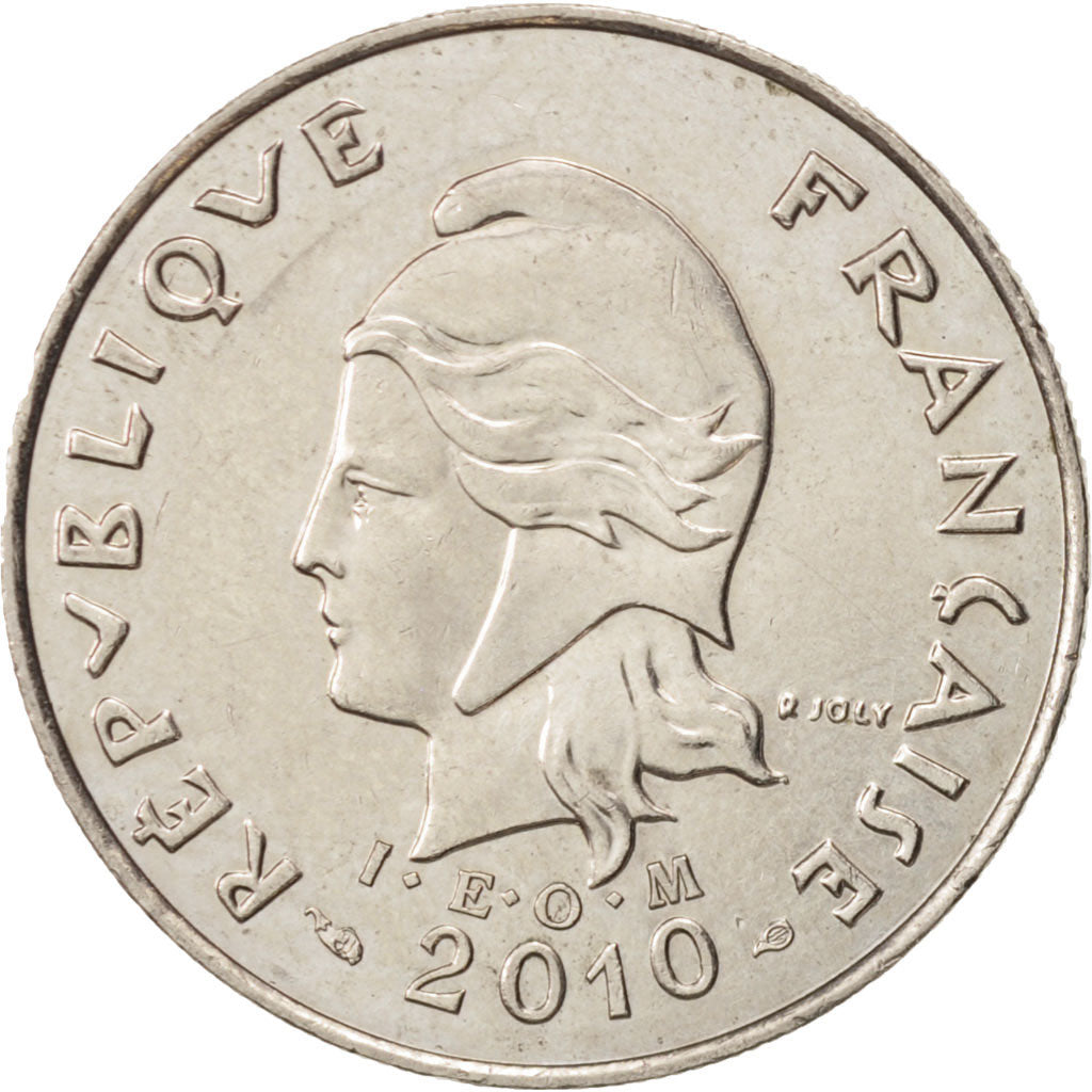 French Polynesia, 10 Francs, 2010, Paris, AU(50-53), Copper-nickel, KM:8a