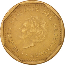 Munten, Nederlandse Antillen, Beatrix, 5 Gulden, 2009, ZF, Aureate Bonded Steel