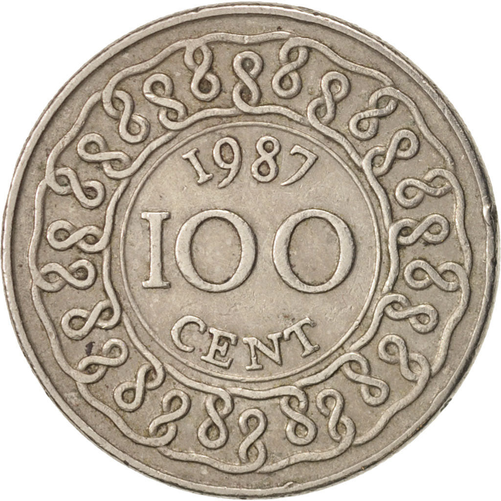 Surinam, 100 Cents, 1987, AU(50-53), Copper-nickel, KM:23