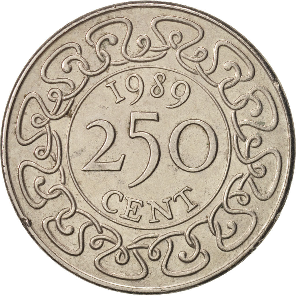 Moneta, Suriname, 250 Cents, 1989, SPL-, Rame-nichel, KM:24