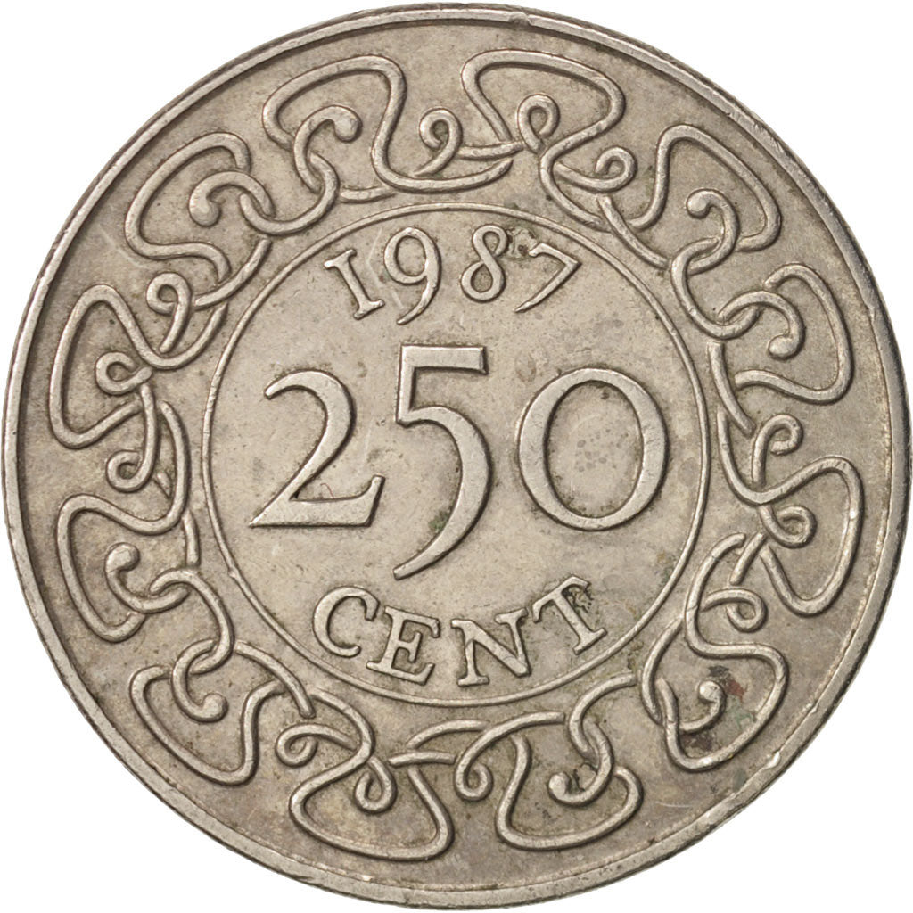 Surinam, 250 Cents, 1987, AU(50-53), Copper-nickel, KM:24