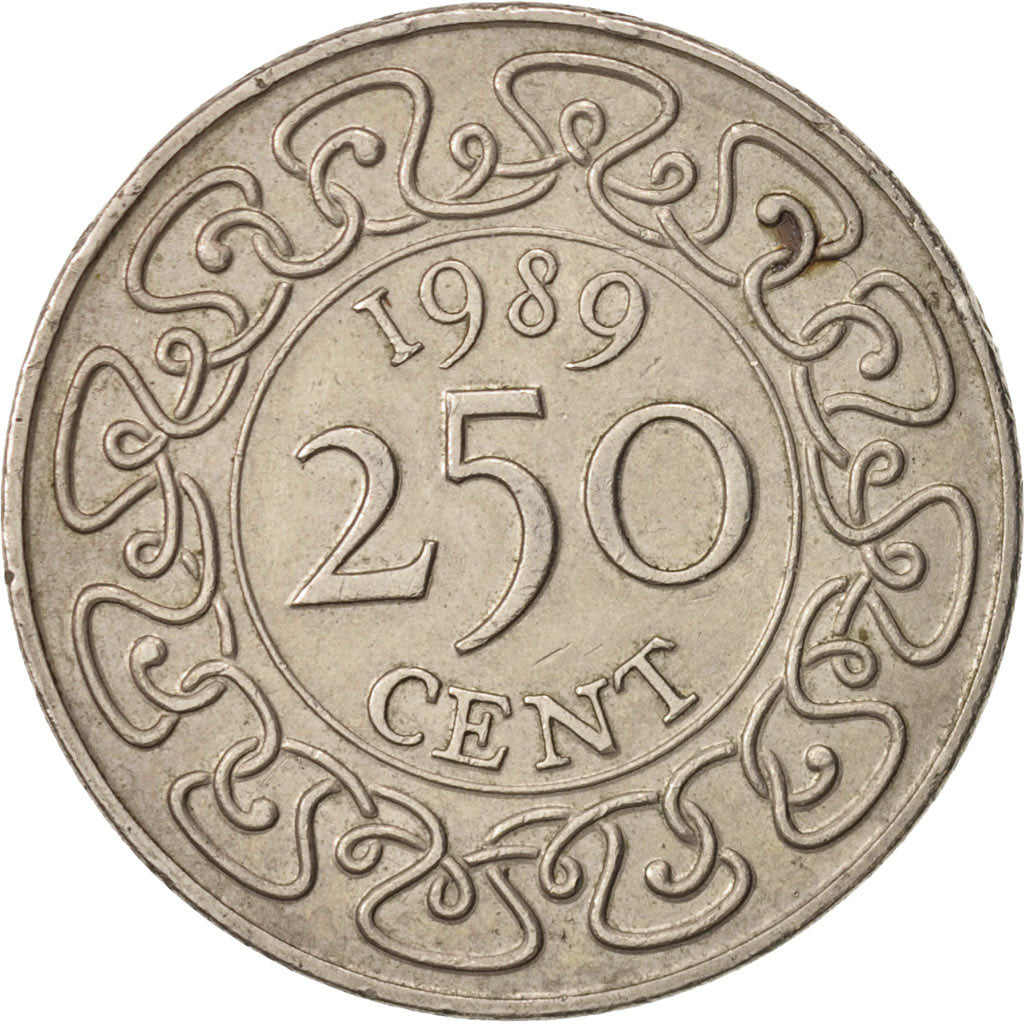 Surinam, 250 Cents, 1989, AU(50-53), Copper-nickel, KM:24