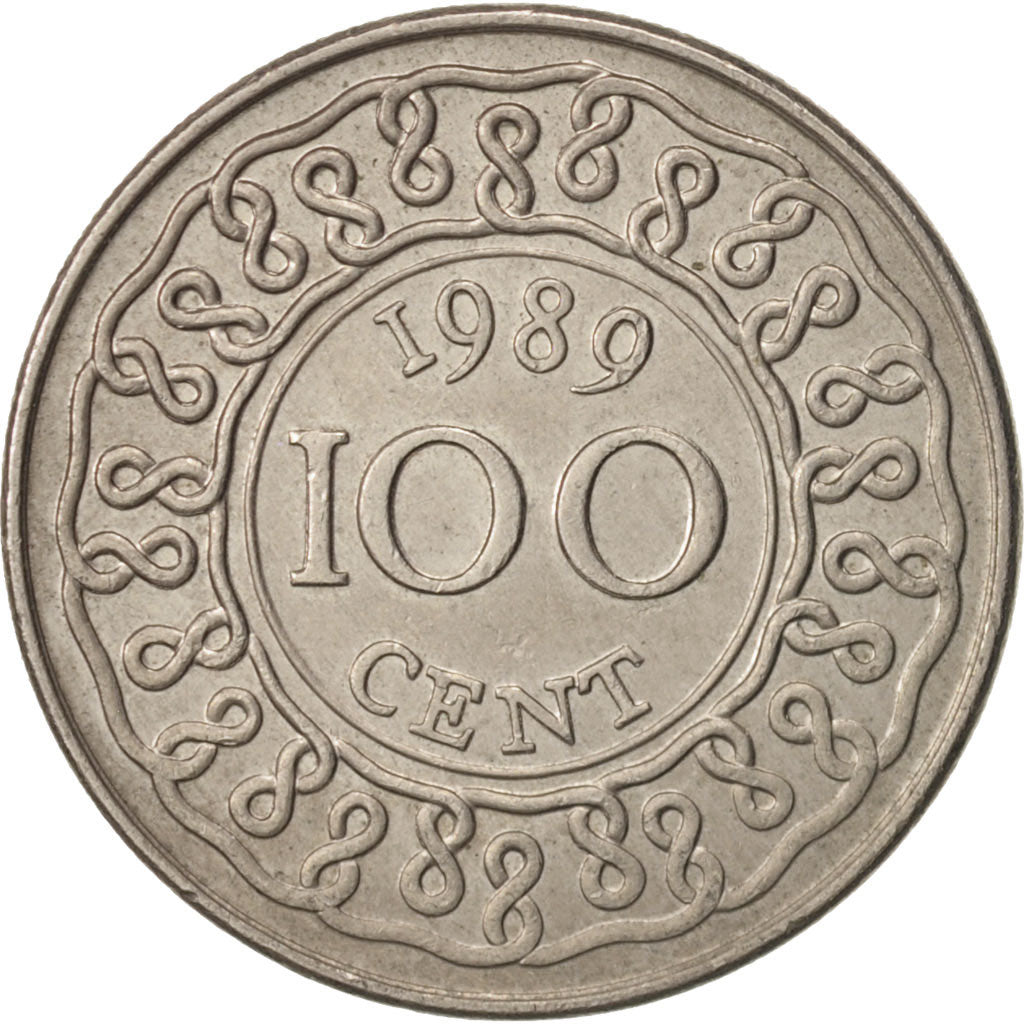 Coin, Surinam, 100 Cents, 1989, AU(50-53), Copper-nickel, KM:23