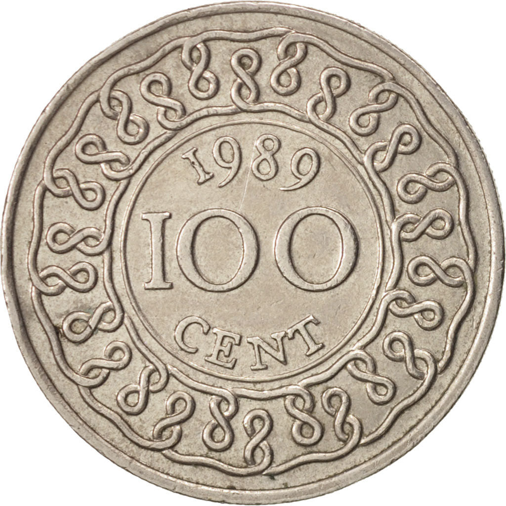 Coin, Surinam, 100 Cents, 1989, AU(50-53), Copper-nickel, KM:23