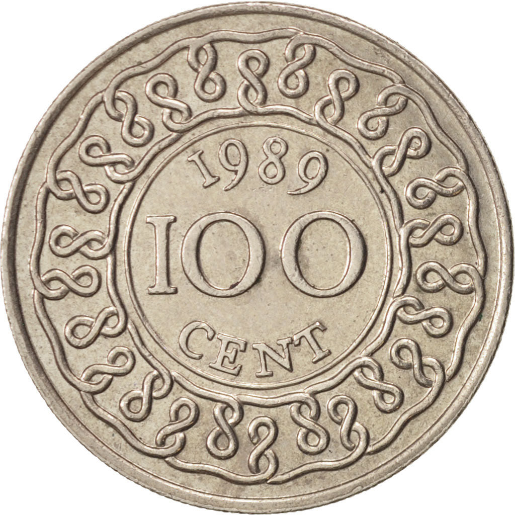 Monnaie, Surinam, 100 Cents, 1989, TTB+, Copper-nickel, KM:23