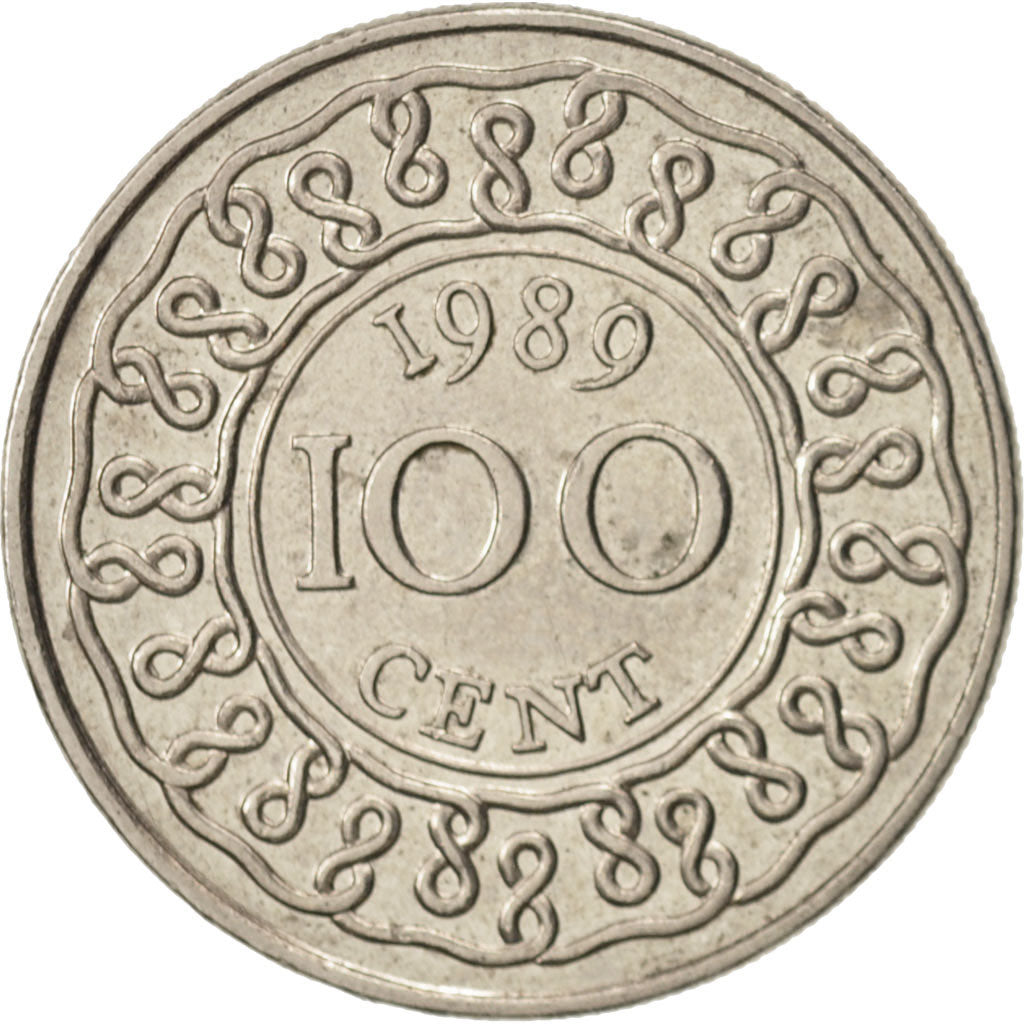 Coin, Surinam, 100 Cents, 1989, AU(55-58), Copper-nickel, KM:23