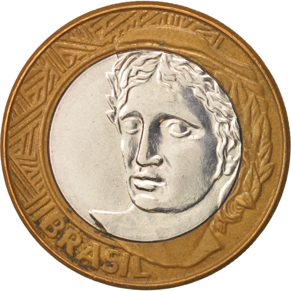 Coin, Brazil, Real, 2010, Rio de Janeiro, AU(50-53), Bi-Metallic, KM:652a