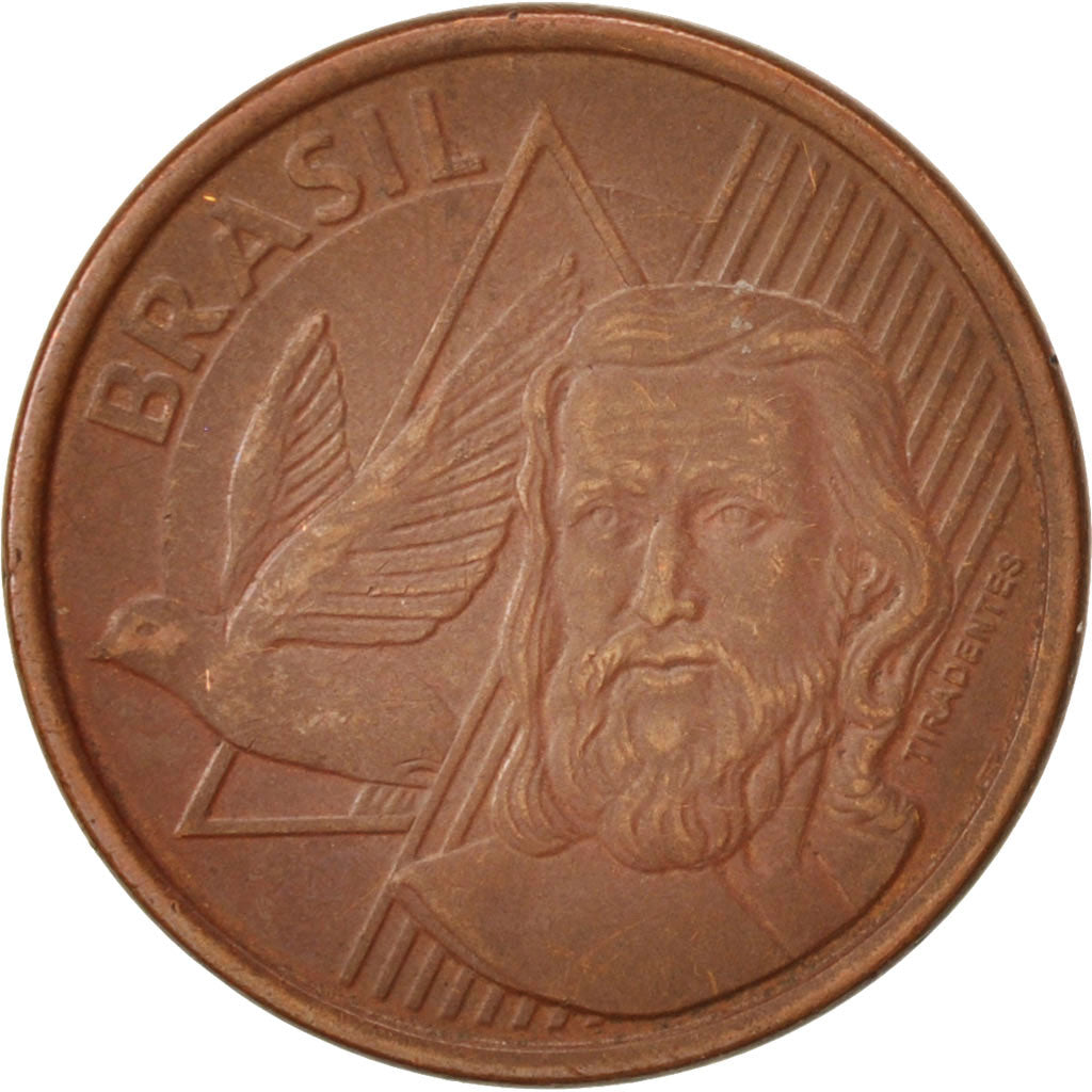 Coin, Brazil, 5 Centavos, 2013, AU(50-53), Copper Plated Steel, KM:648