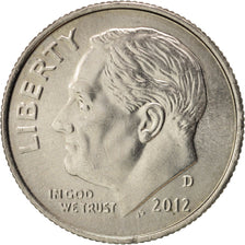 Coin, United States, Roosevelt Dime, Dime, 2012, U.S. Mint, Denver, MS(63)