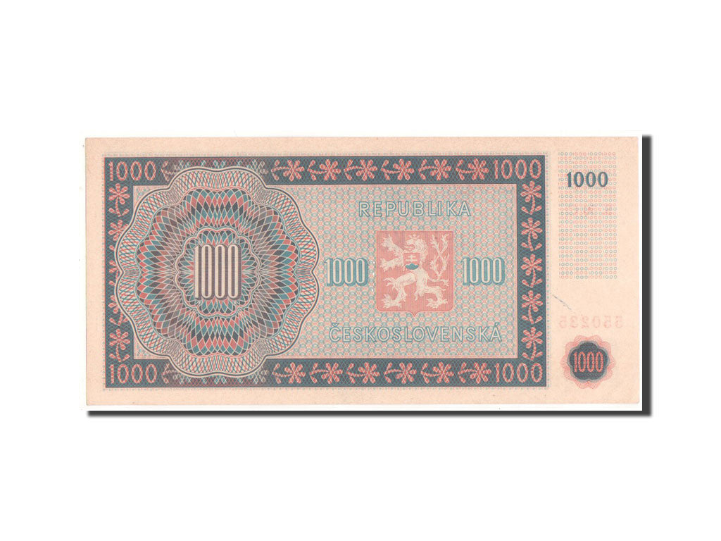 Czechoslovakia, 1000 Korun, 1945, KM #74s, UNC(64), S