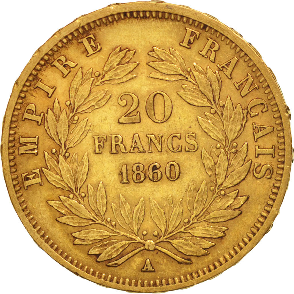 Münze, Frankreich, Napoleon III, Napoléon III, 20 Francs, 1860, Paris, SS