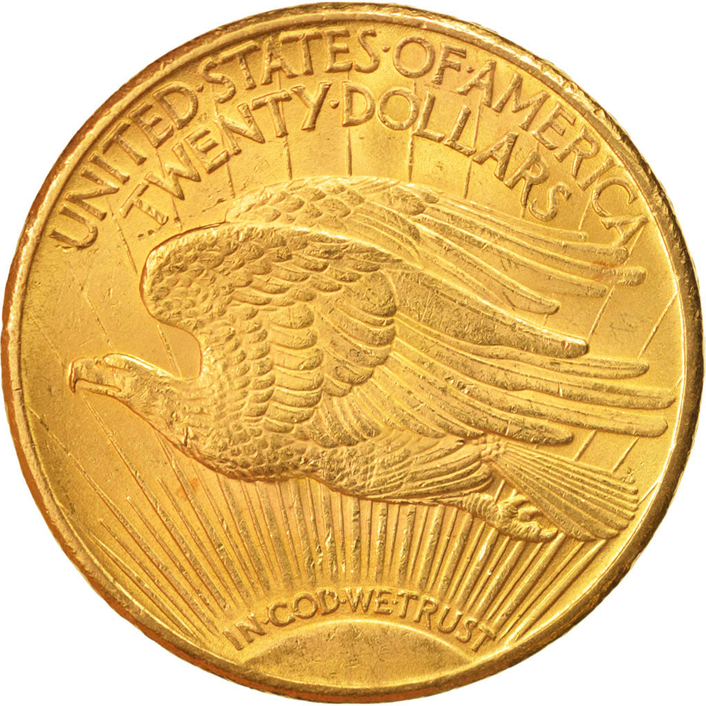 United States, Saint-Gaudens, $20, 1925, Philadelphia, AU (55-58), KM 131