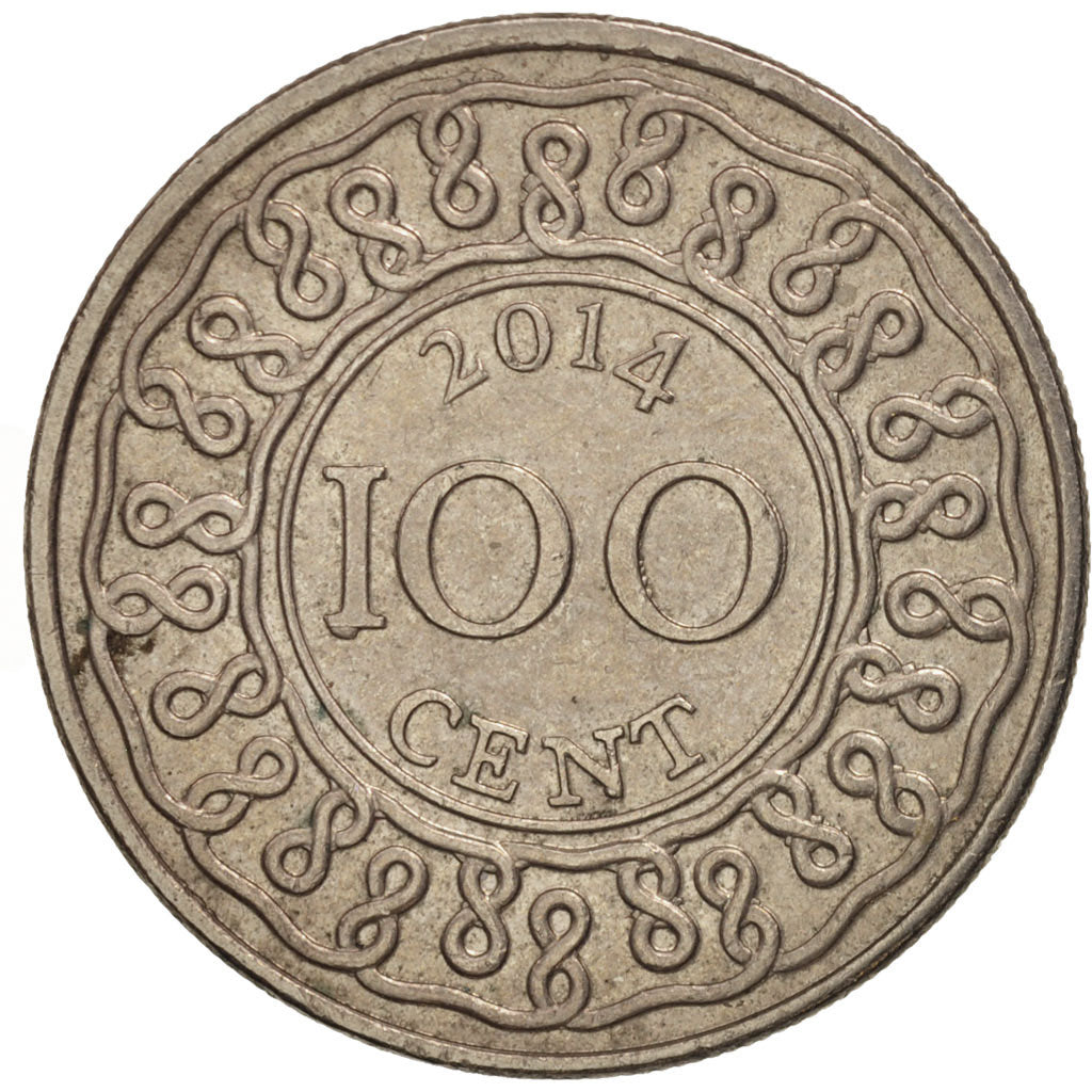 Suriname, 100 Cents, 2014, AU(50-53), Copper-nickel