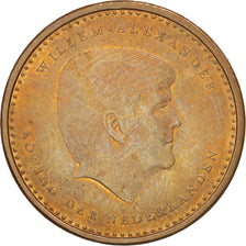 Netherlands Antilles, Gulden, 2014, AU(50-53), Aureate Steel