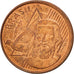 Coin, Brazil, 5 Centavos, 2014, AU(50-53), Bronze Plated Steel