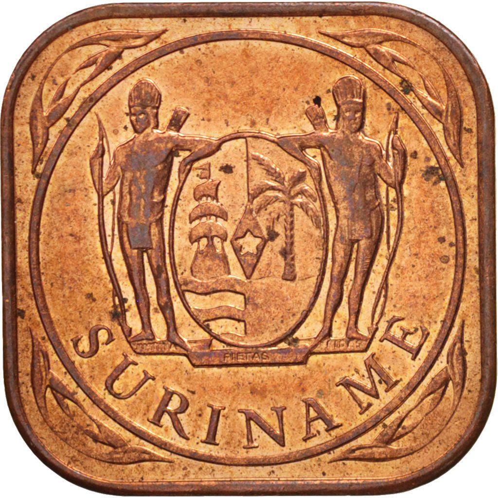 Suriname, 5 Cents, (2012), AU(50-53), Copper Plated Steel