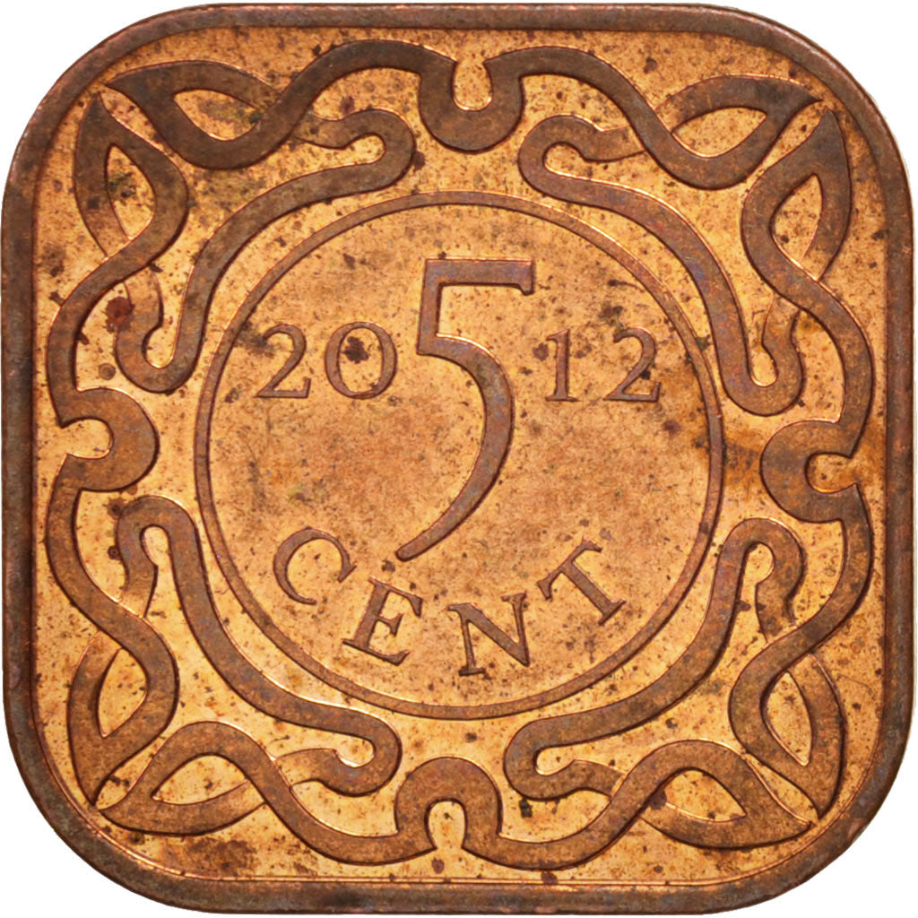 Suriname, 5 Cents, (2012), AU(50-53), Copper Plated Steel