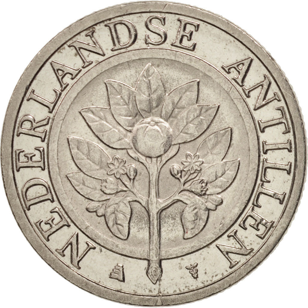 Netherlands Antilles, Beatrix, 25 Cents, 2010, AU(55-58), Nickel, KM 35