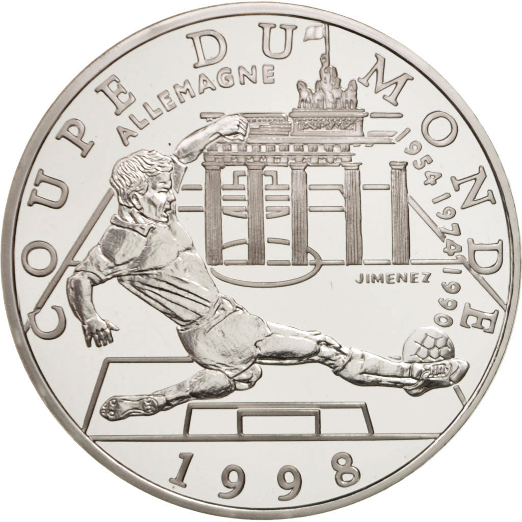 France, 10 Francs, 1997, MS(65-70), Silver, KM:1164, Gadoury:C171