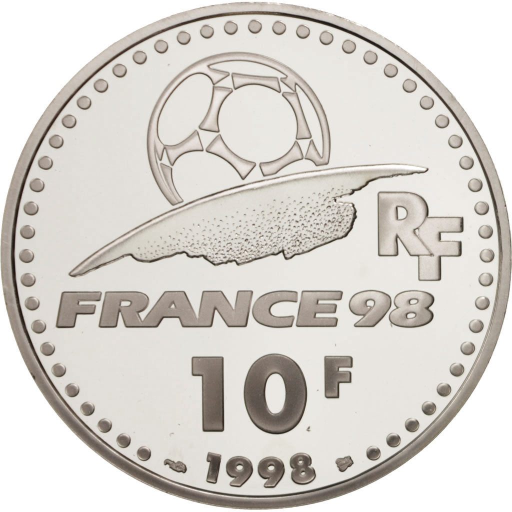 France, 10 Francs, 1998, MS(65-70), Silver, KM:1162, Gadoury:C212