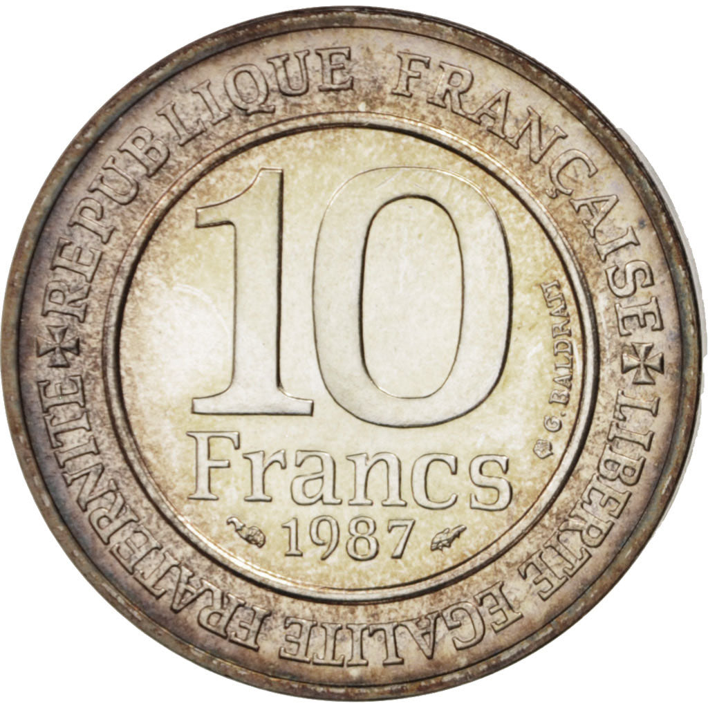 France, Hugues Capet, 10 Francs, 1987, SPL+, Argent, KM:961, Gadoury:820