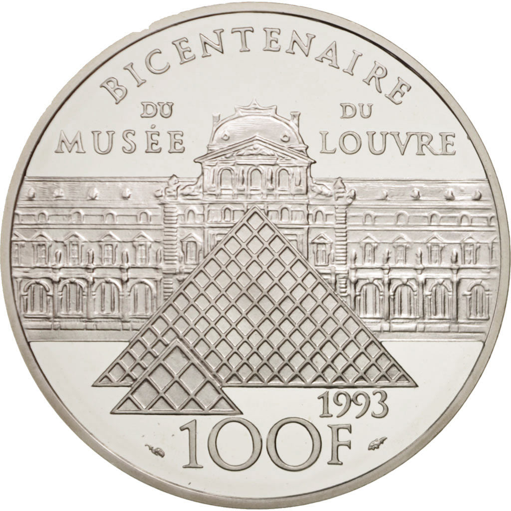 France, 100 Francs, 1993, MS(65-70), Silver, KM:1021, Gadoury:C55